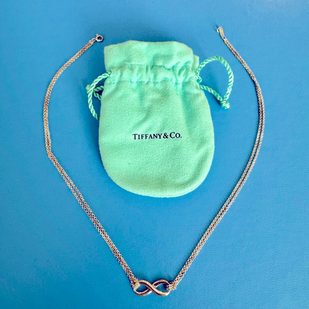 Tiffany & Co infinity silver necklace